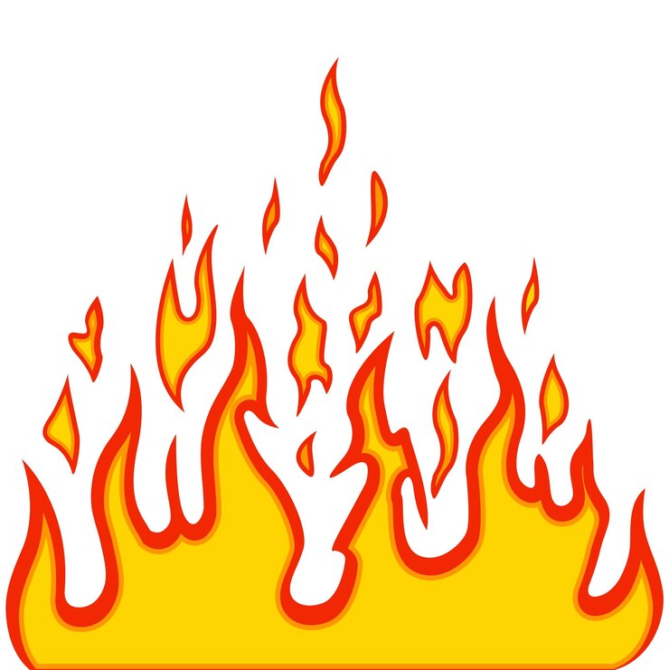 Vector quemar llama fuego vector fondo