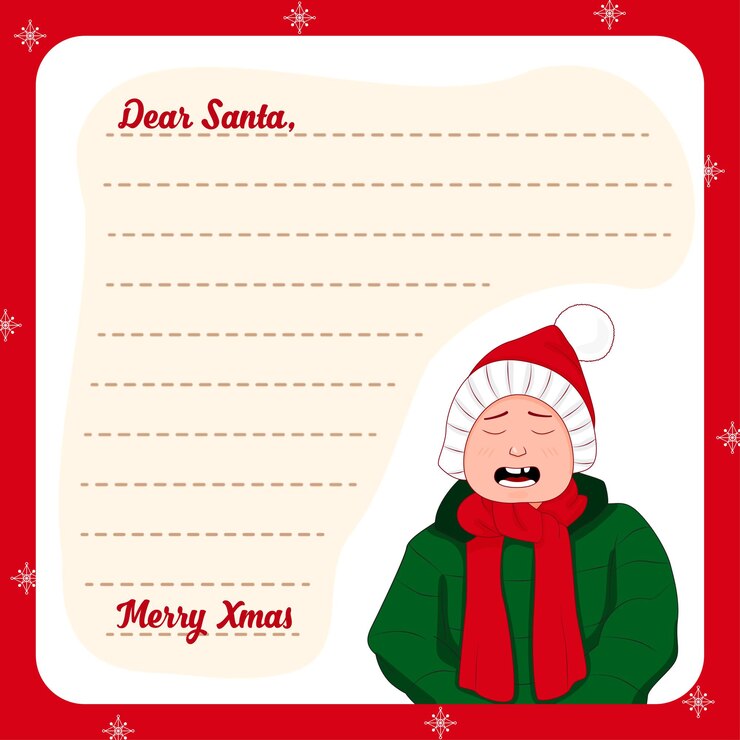 Queridas tarjetas de Navidad de Santa para niños ilustración vectorial