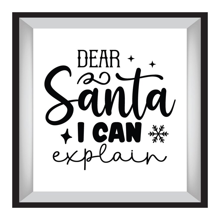 Vector querido santa puedo explicar vol 1 tipografía diseño de camiseta diseño de camiseta