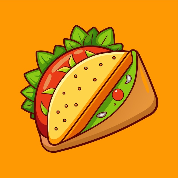 Quesadillas comida mexicana clipart ilustración vectorial al estilo de dibujos animados