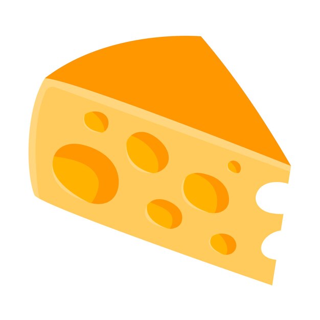 Queso con agujeros aislados sobre fondo blanco