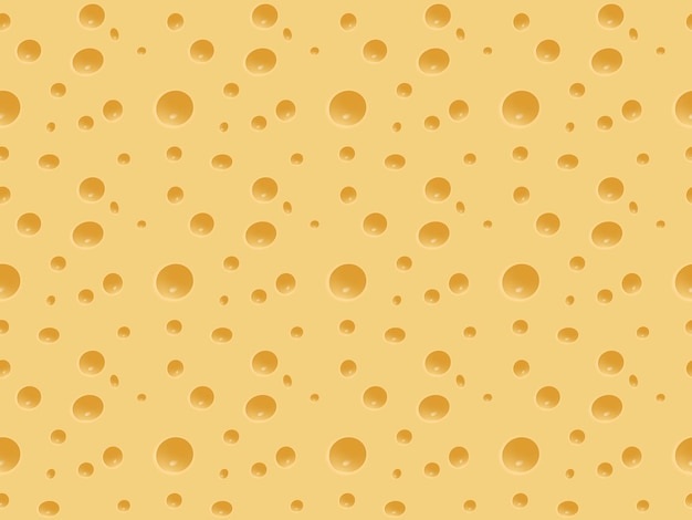 Queso con agujeros Patrón sin costuras Ilustración vectorial Eps 10