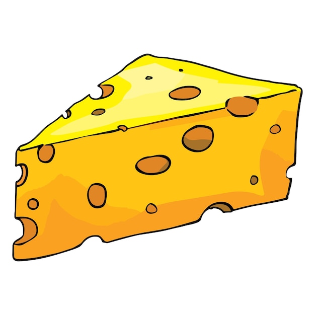 Queso aislado en un fondo blanco