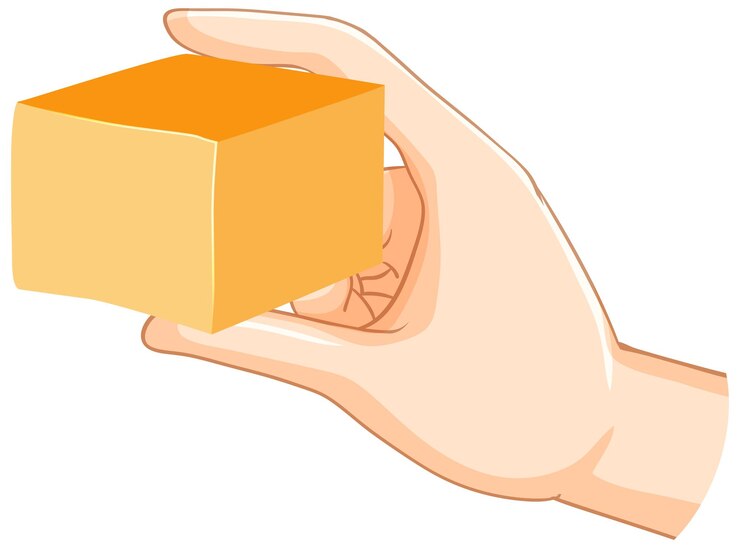 Vector queso de explotación de mano aislado