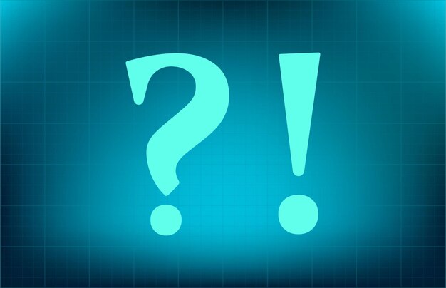 Question and exclamation mark Question answer support Vector illustration