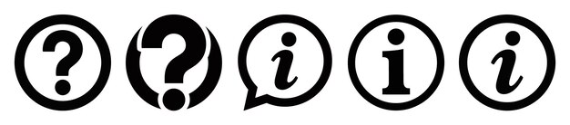 Question Mark and Information Icons