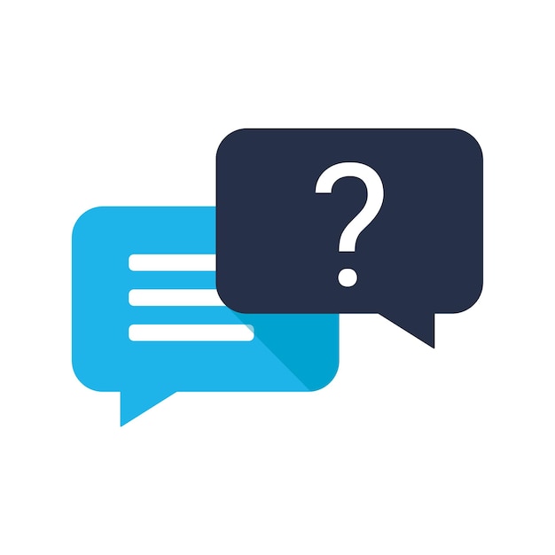 Questions and Answers icon with different styles for frequently asked questions concepts in websites design logo app template ui etc