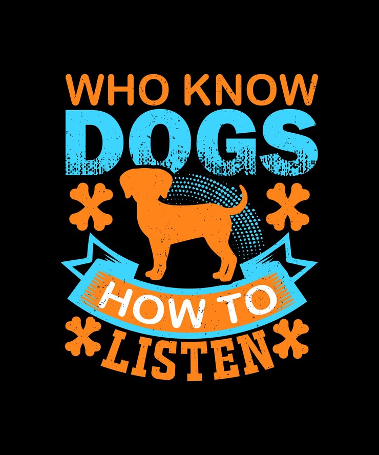 Vector quién sabe perros cómo escuchar el diseño de camisetas