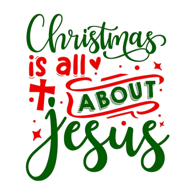 Quiero una Navidad que susurre a Jesús Lettering Premium Vector Design