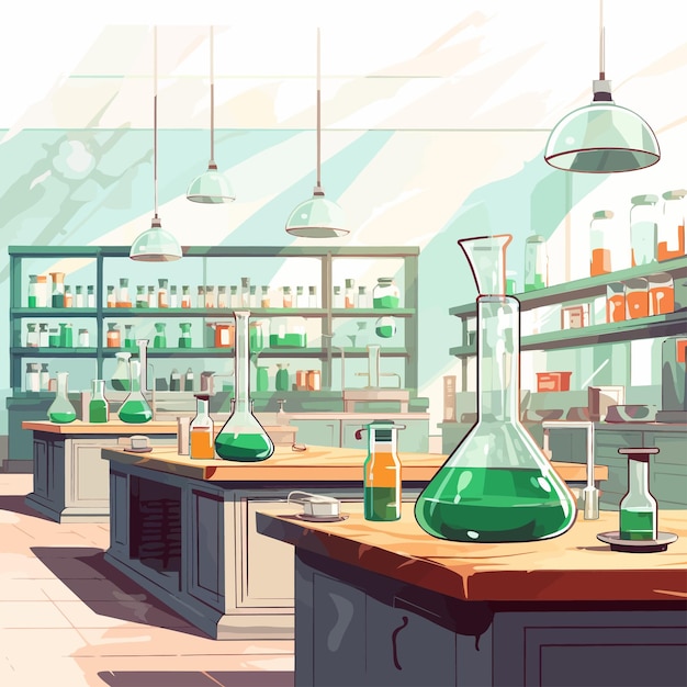 Química_aula_interior_vector_ilustrado