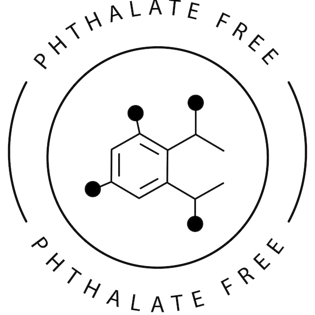 Química verde Química libre de ftalatos Estructura de diseño de íconos vectoriales