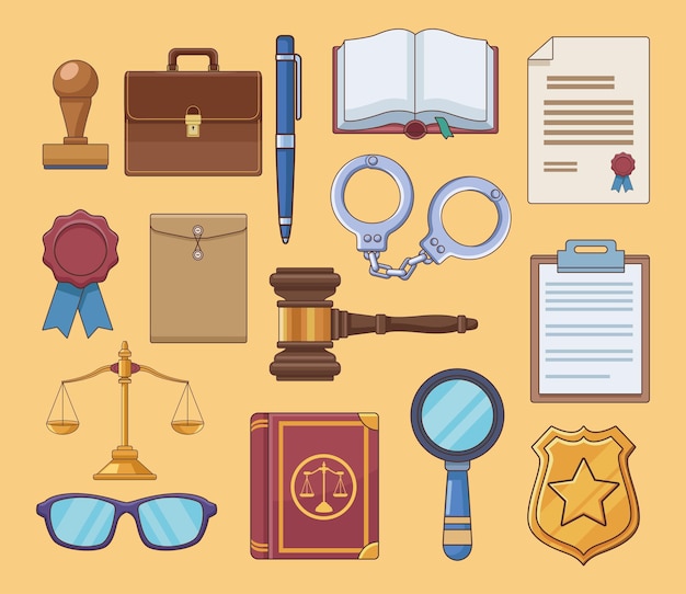 Quince iconos de la ley de justicia