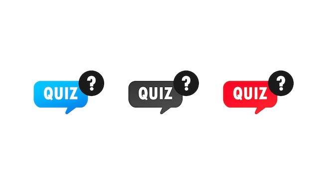Quiz con conjunto de iconos de signo de interrogación o preguntas y respuestas símbolo del juego