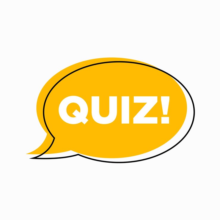 Quiz con símbolos de burbujas de habla