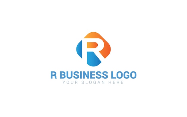 R Alfabeto Diseño de logotipo moderno para empresas digitales y en línea
