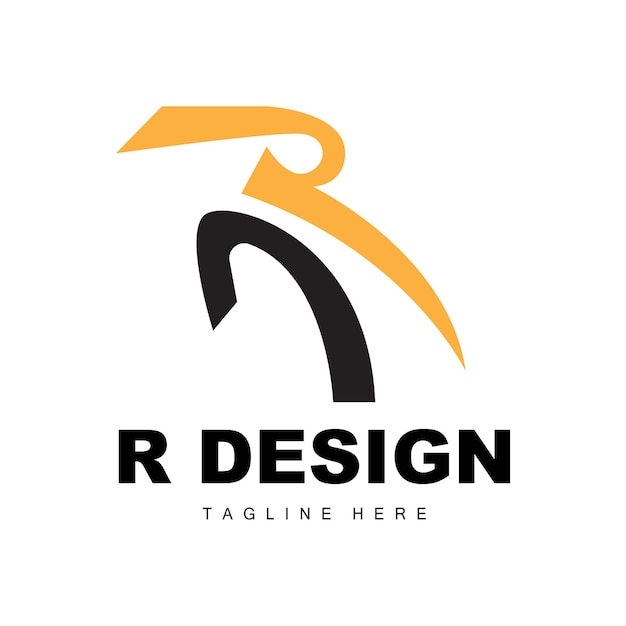 R Carta Logo Alfabeto Vector Inicial R Producto Marca Logotipo Diseño