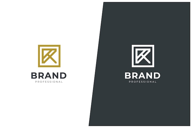 R Carta Vector Logo Diseño Concepto Monograma Icono Marca registrada Diseño de emblema de lujo mínimo creativo