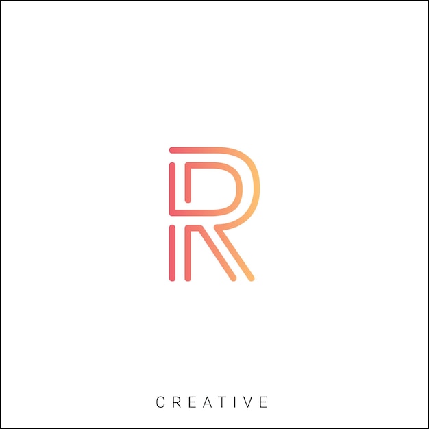 R Diseño creativo de logotipo Diseño de marca Diseño de logotipo Ilustración vectorial Diseño moderno Diseño de monograma