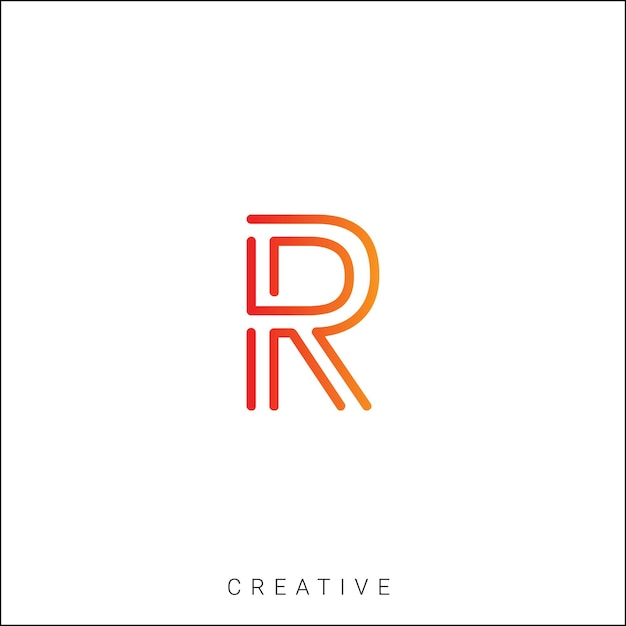 R Diseño creativo de logotipo Diseño de marca Diseño de logotipo Ilustración vectorial Diseño moderno Diseño de monograma