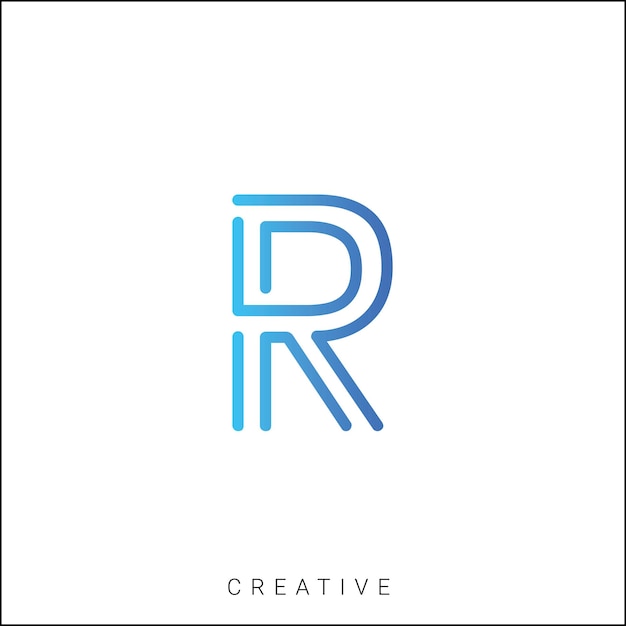 R Diseño creativo del logotipo Diseño mínimo del logotipo Diseño clásico Vector último diseño del logotipo Monograma