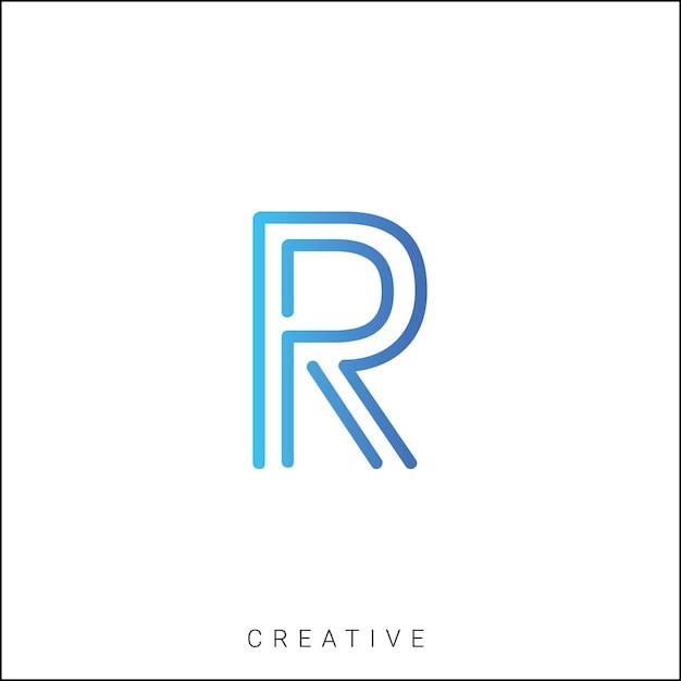 R Diseño creativo del logotipo Diseño mínimo del logotipo Diseño clásico Vector último diseño del logotipo Monograma