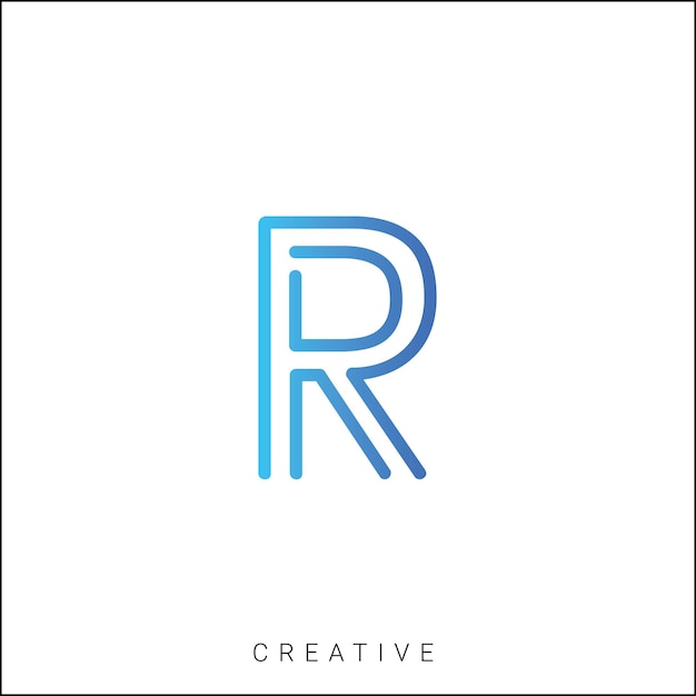 R Diseño creativo del logotipo Diseño mínimo del logotipo Diseño clásico Vector último diseño del logotipo Monograma