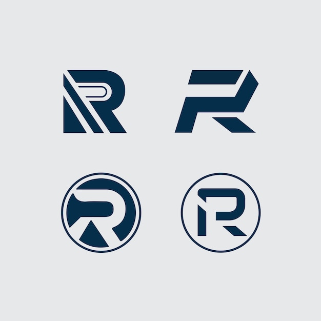 R Letter Logo 4 Type