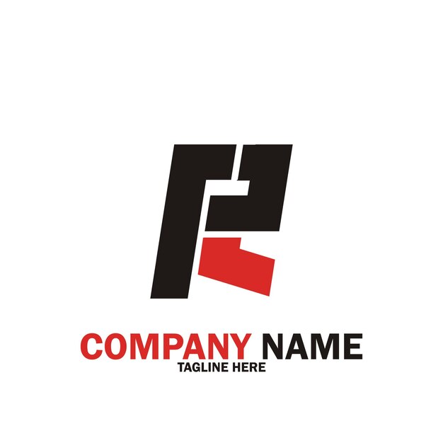 R logo empresa empresa icono vector ilustración plantilla diseño