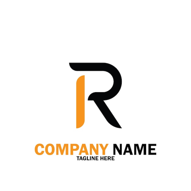 R logo empresa empresa icono vector ilustración plantilla diseño