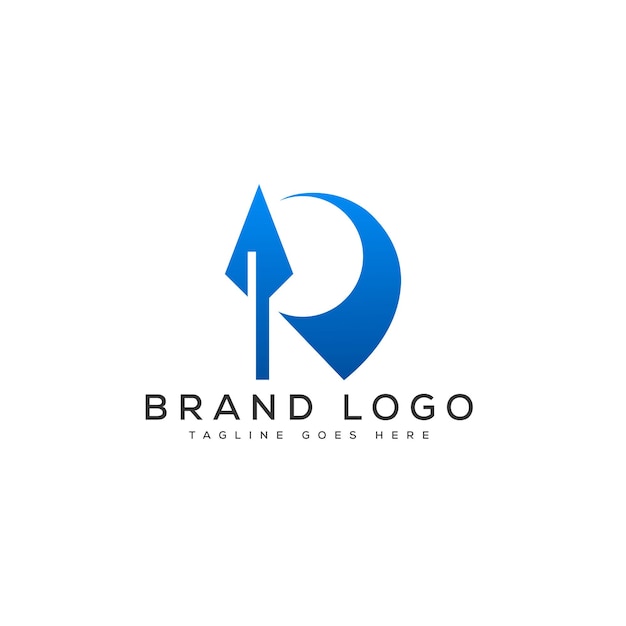 R plantilla de diseño de logotipo vector elemento gráfico de marca