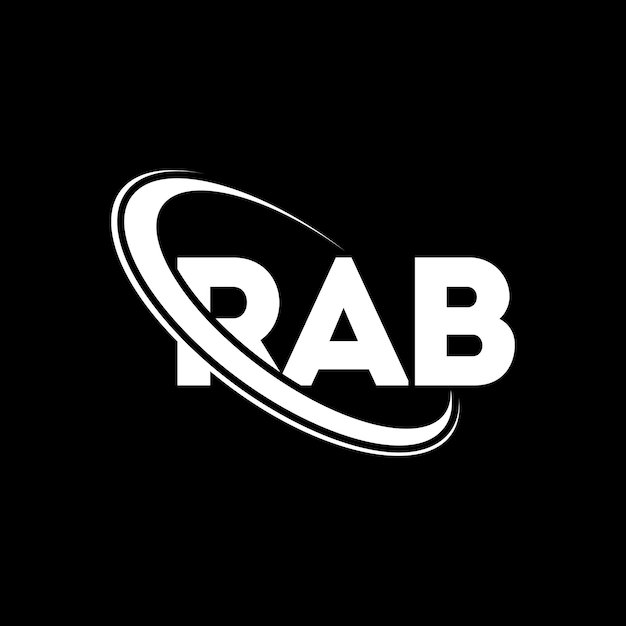 RAB logotipo RAB letra RAB letra diseño logotipo iniciales RAB logo vinculado con círculo y mayúscula monograma logotipo RAP tipografía para negocios de tecnología y marca inmobiliaria