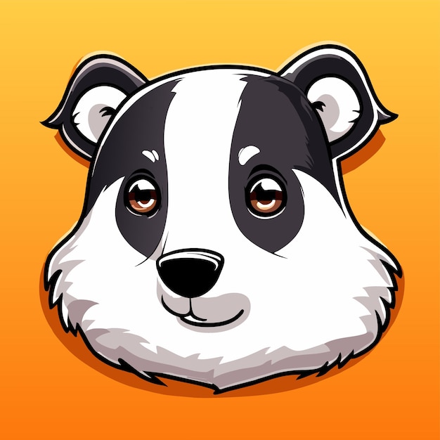 Vector raccoon dibujado a mano plano elegante mascota personaje de dibujos animados dibujo pegatina concepto de icono