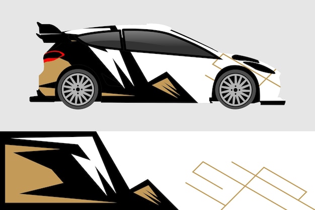 Race Gold Wrap Car Vector Diseño