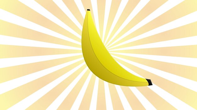 Racimo de plátanos amarillos en una ilustración de vector de fondo verde