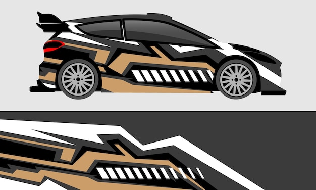 Racing Wrap Car Diseño de rayas modernas