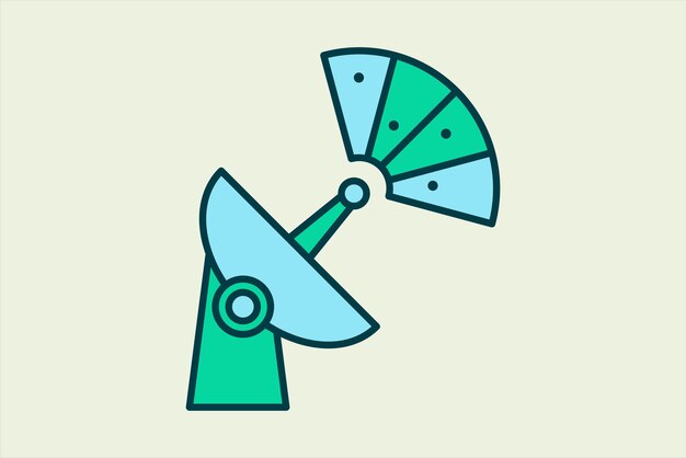 Radar icon icon related to UI elements suitable for web site app user interfaceselement printable etc flat line icon style simple vector design editable