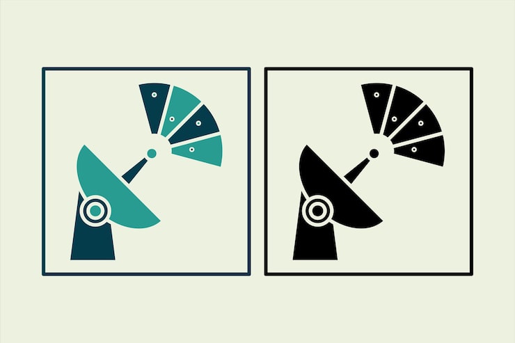 Vector radar icon icon related to ui elements suitable for web site app user interfaceselement printable etc solid icon style simple vector design editable