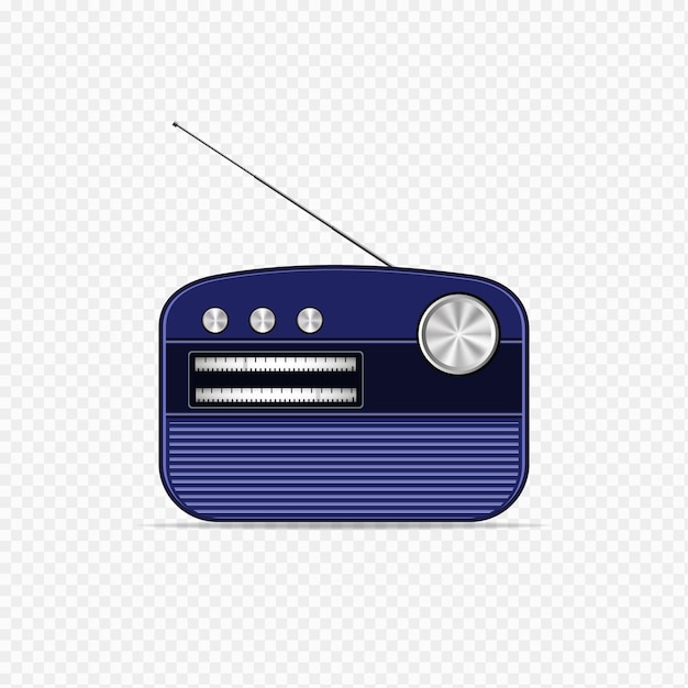 radio aislado en transparente y fondo blanco PNG