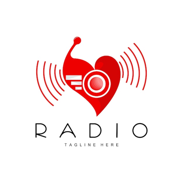 Radio logo podcast diseño difusión icono producto marca vector