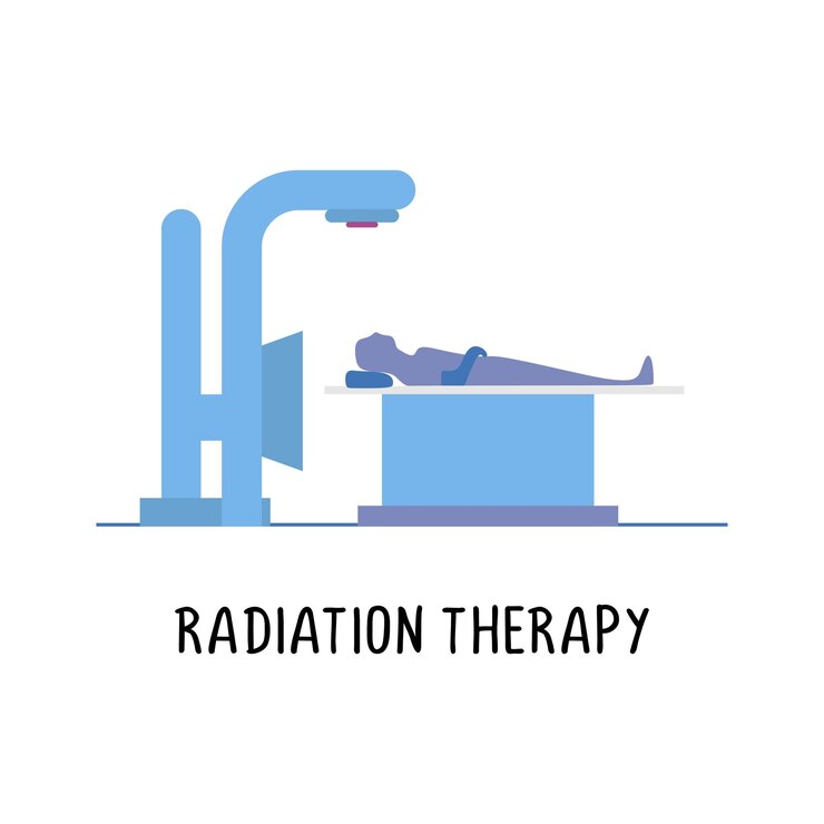 Vector radioterapia el uso de rayos de alta energía para atacar y destruir las células cancerosas o prevenir su crecimiento.