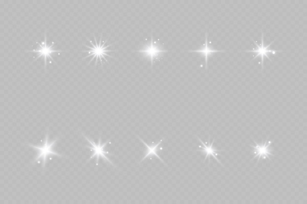 Ráfaga Sol Brillante Brillantes Rayos Sol Estrella Aislada Sobre Fondo
