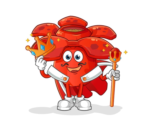 Rafflesia arnoldii rey vector personaje de dibujos animados