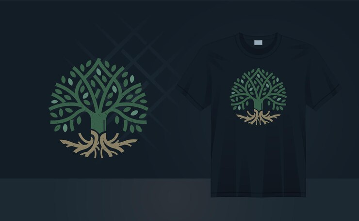 Raíces de árbol - Diseño de camiseta de árbol - Diseño de camiseta vintage para impresión, ropa - vector de raíces de árbol
