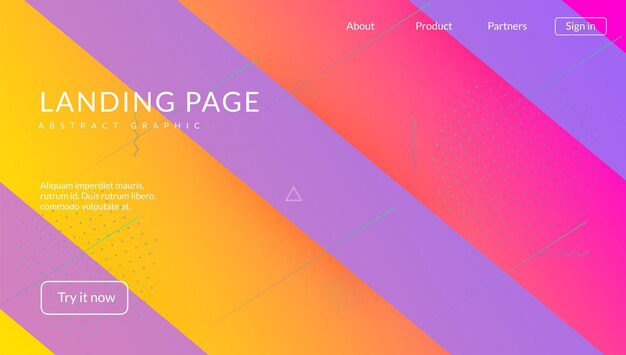 Rainbow Design Minimal Layout Wave Landing Page 3d Modern Cov