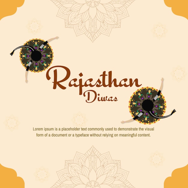 Vector rajasthan diwas danza vector ilustración, feliz rajasthan diwas concepto fondo de pantalla