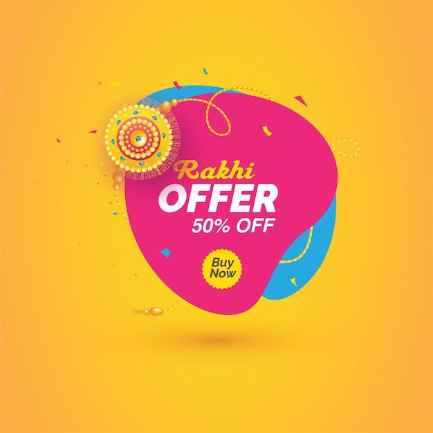 Rakhi Festival ofrece diseño de banner de fondo
