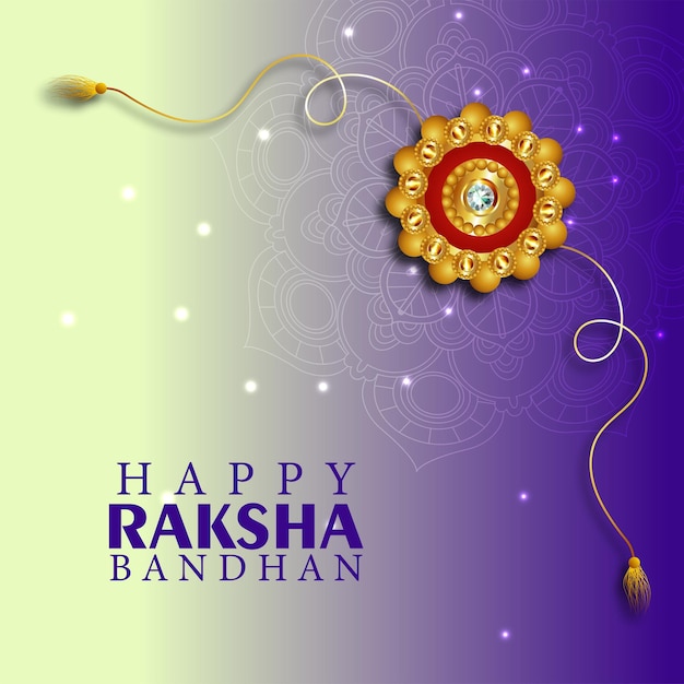 Rakhi hermoso creativo para el diseño feliz de raksha bandhan