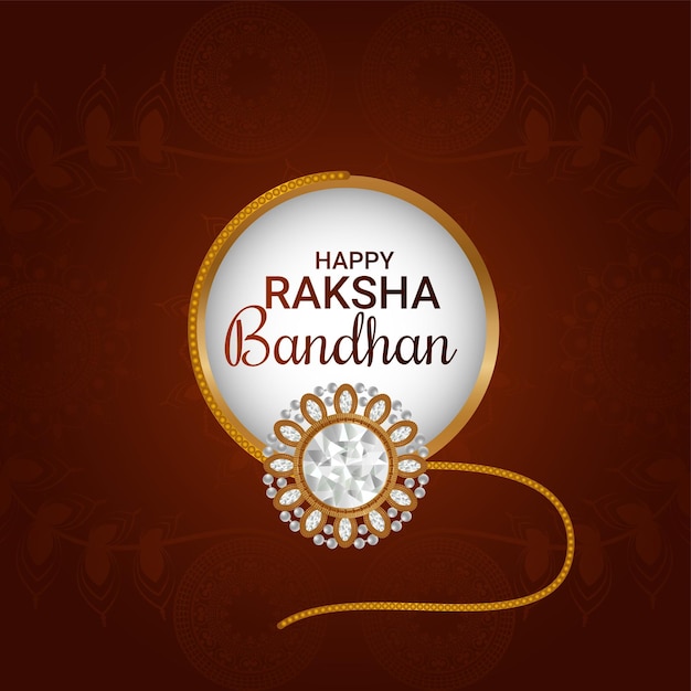 Rakhi realista para el concepto de diseño feliz raksha bandhan