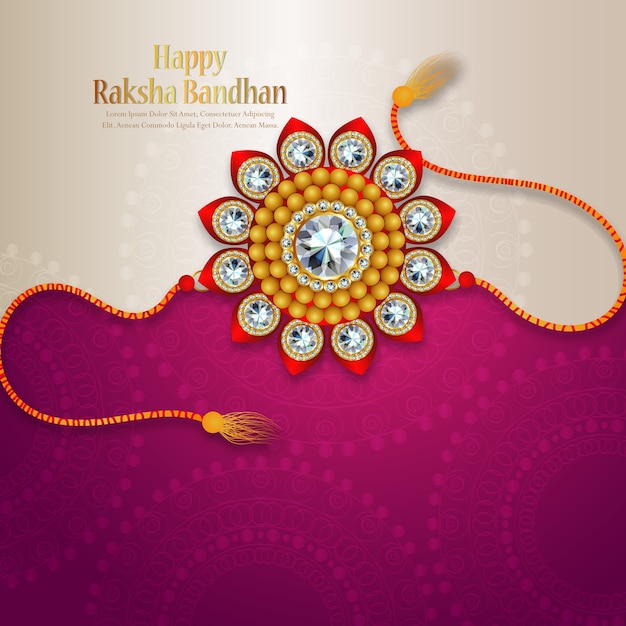 Raksha Bandhan Greeting Card Design para Happy Raksha Bandhan