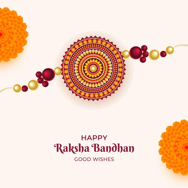 Raksha bandhan hermoso diseño de saludo.